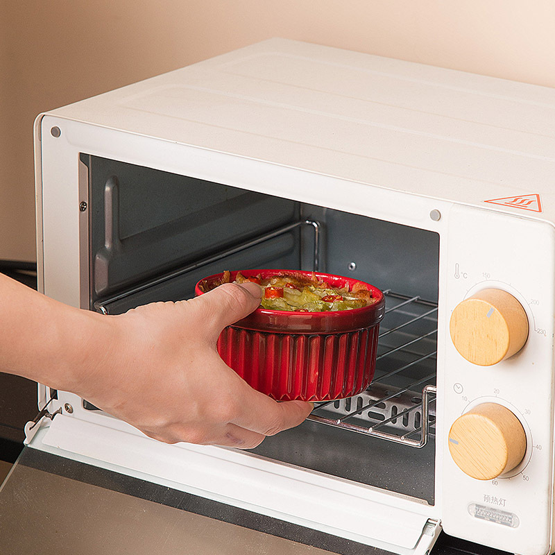 Soufflé Mold Baking Oven Microwave Ceramic Bowl Household Yogurt Pudding Cup Steamed Egg Bowl Air Fryer Special