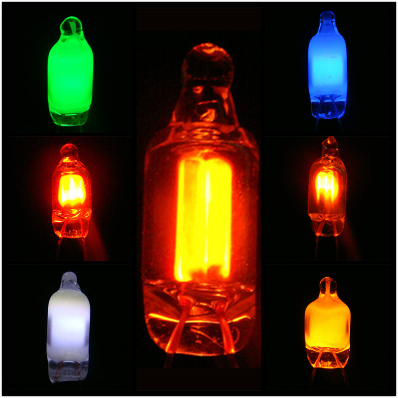 Shenzhen Linxin f6 blue light neon bulb 6 * 22mm blue fluorescent neon lamp 110V220V high voltage measuring pen neon bulb