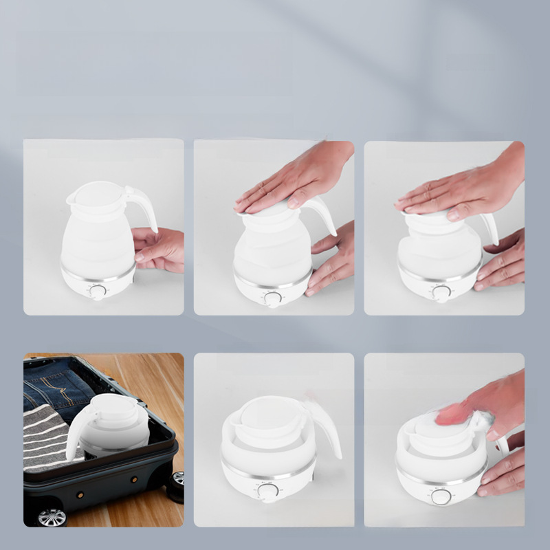 Cross-border thermostatic electric folding Kettle Kettle Kettle travel household silicone electric kettle automatic power-off insulation constant temperature