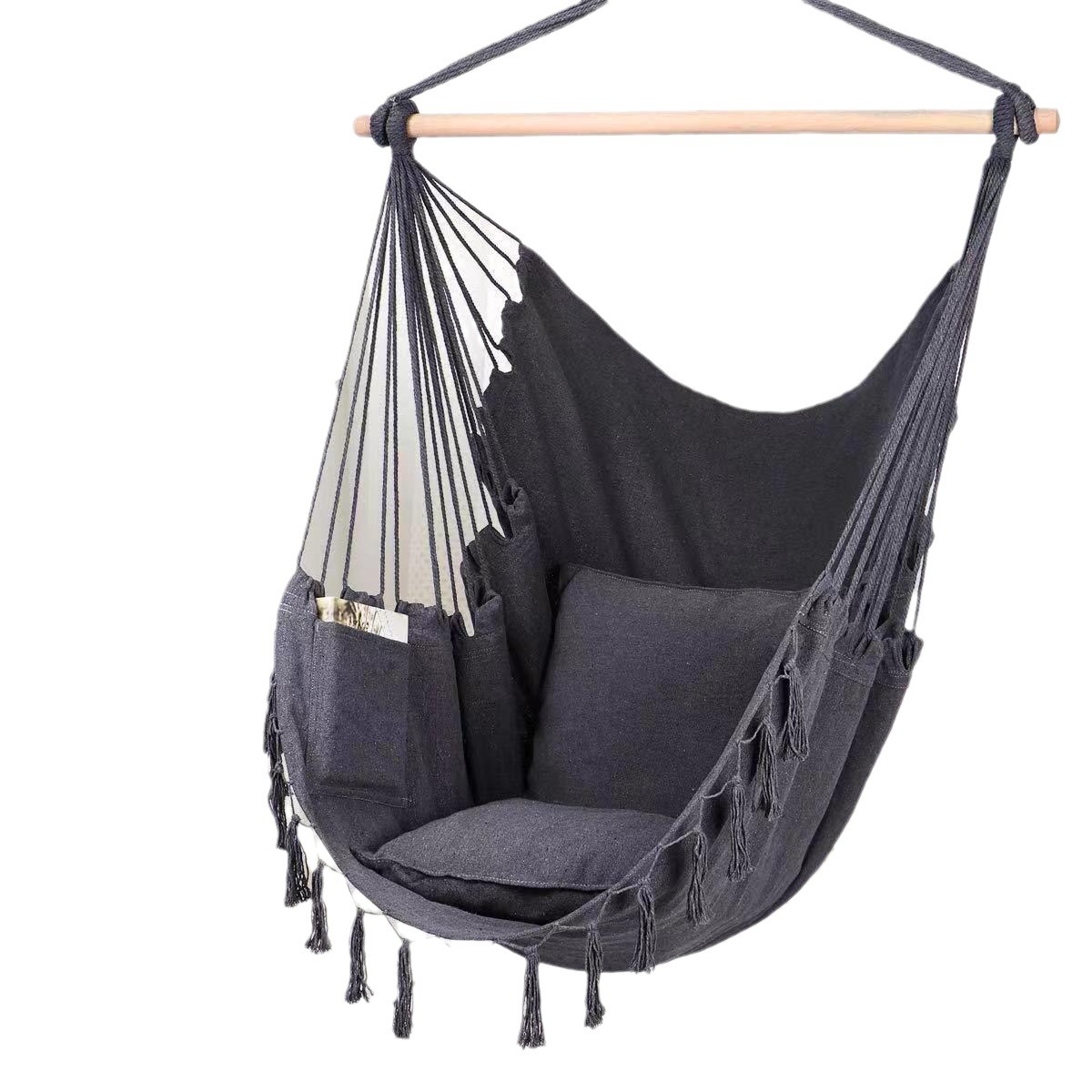 Amazon Courtyard Garden Outdoor Hammock Balcony Cotton Hanging Chair Leisure Student Swing Factory Wholesale Foreign Trade