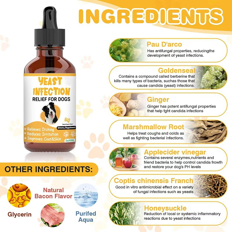 Amazon's Hottest Cross-Border Pet Dog Yeast Infection Drops Yeast Infection Treatment