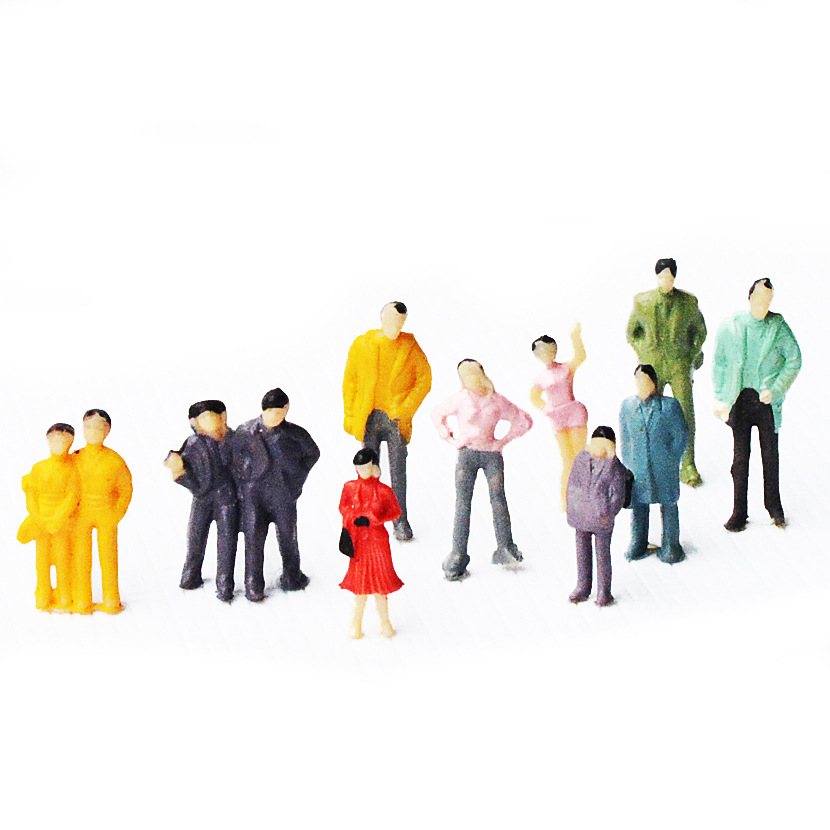 Colorful Model Figures, Miniature Landscape Figurines, Colorful Mini Figures, Realistic Mini Dolls, Architectural Sand Table Scene Decorations