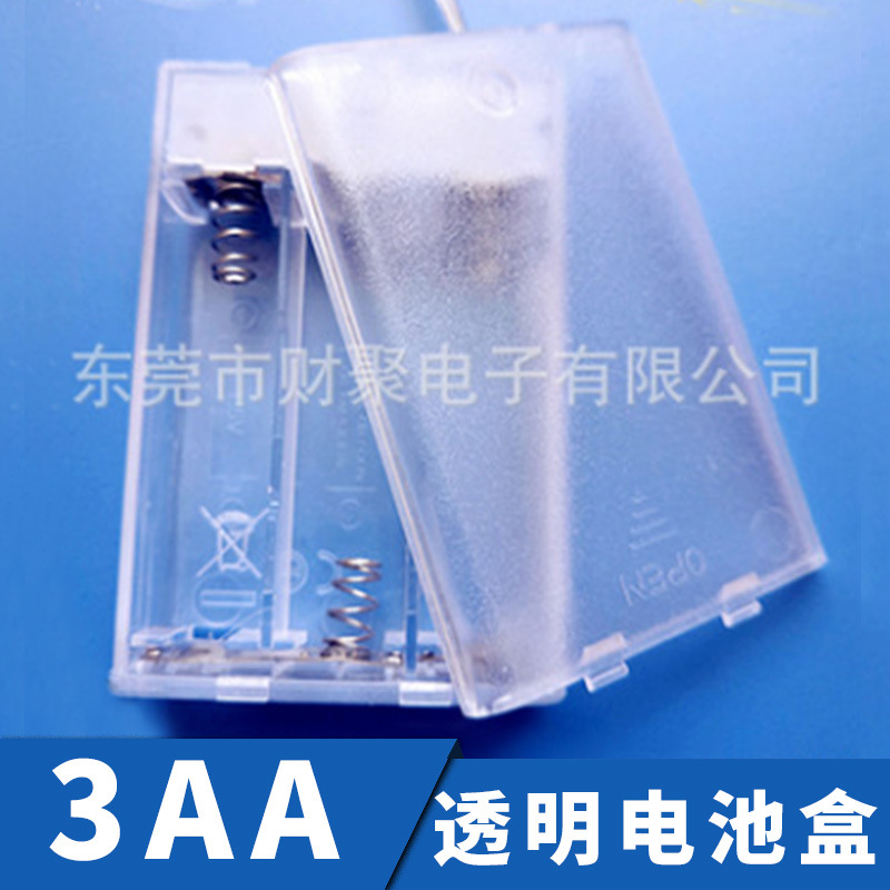 Прозрачный корпус для батарей 3AA, 4.5V, батарейный блок на три или пять элементов