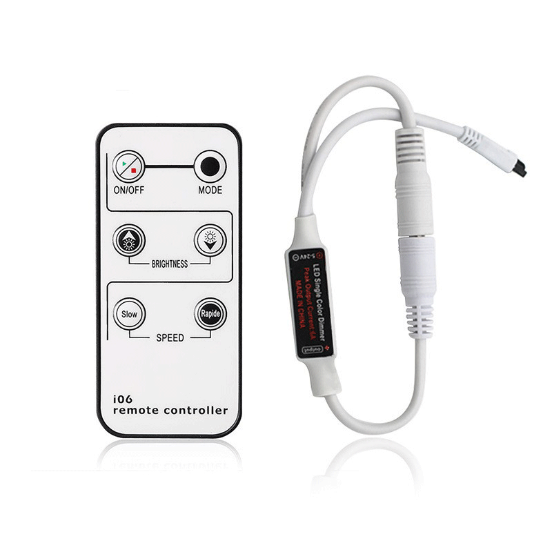 Mini infrared 6 key monochrome controller LED light with dimming controller 5-24V mini IR monochrome controller