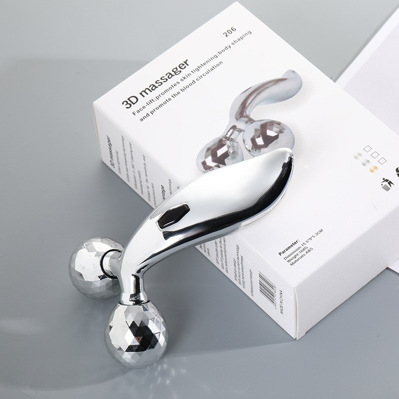 Ручной микротоковый роликовый массажер для лица, инструмент для подтяжки и формирования овала лица