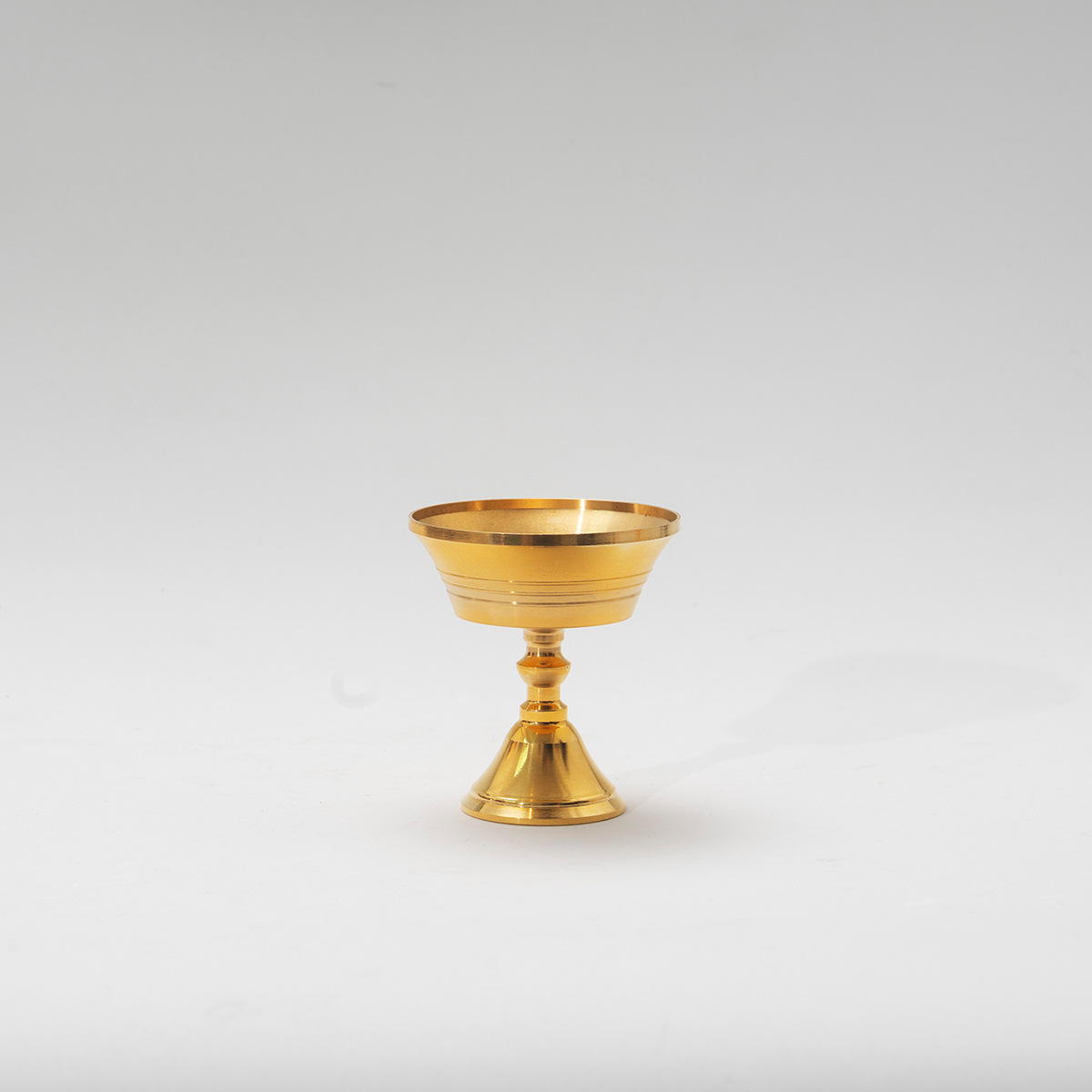 Pure Brass Butter Lamp Holder, Ever-Burning Lamp Holder, Candle Holder, Solid and Liquid Dual-Purpose Oil Cup, Tall Household Use for Buddha Worship