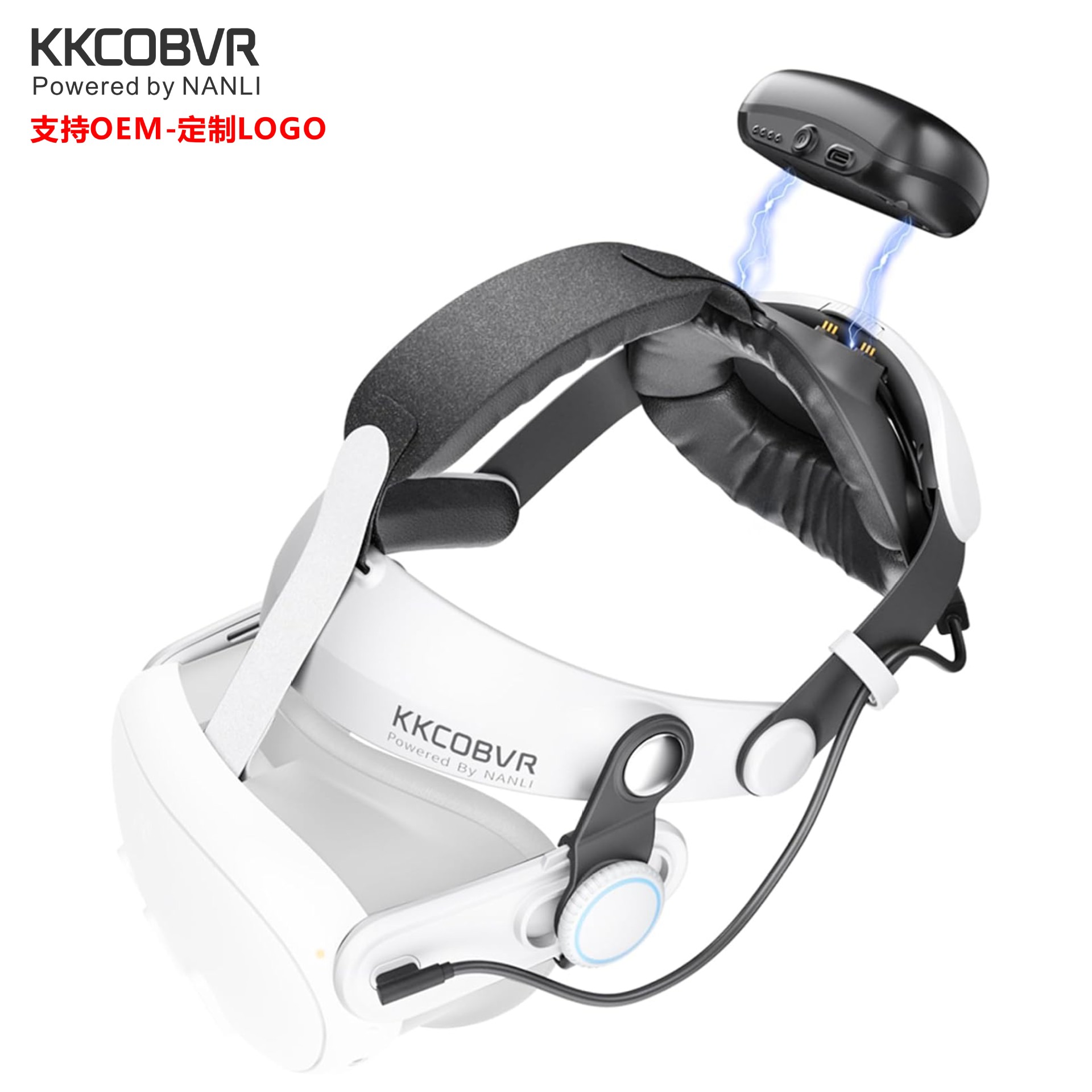 Kkcobvr Q3Pro подходит для Quest3, зарядное устройство с магнитным креплением, 10000 мАч, британское крепление Halo