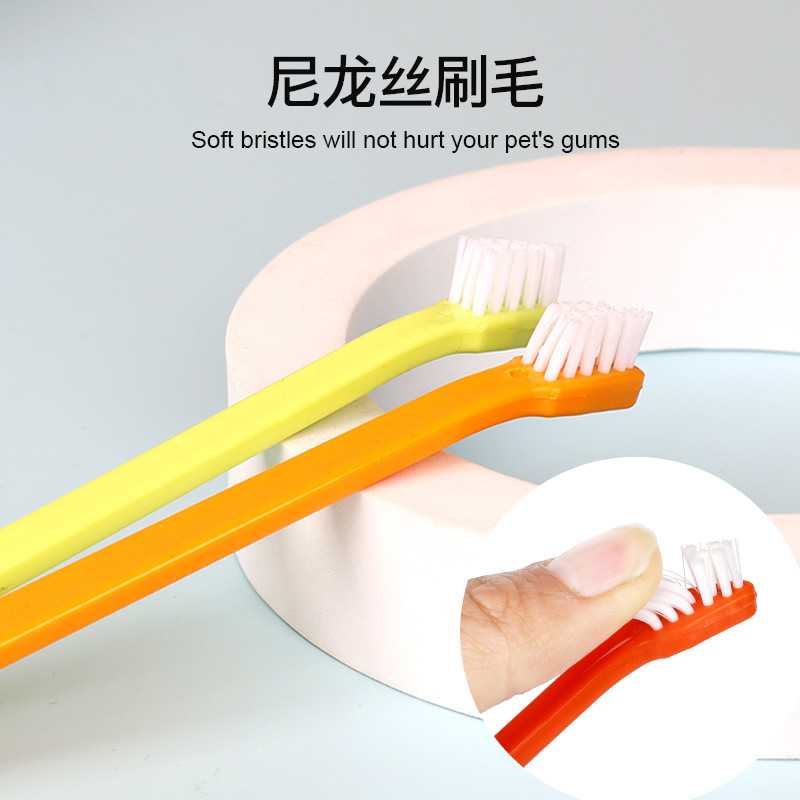 Pet toothbrush single head cat toothbrush cat oral cleaning toothbrush dog care dog toothbrush pet supplies wholesale