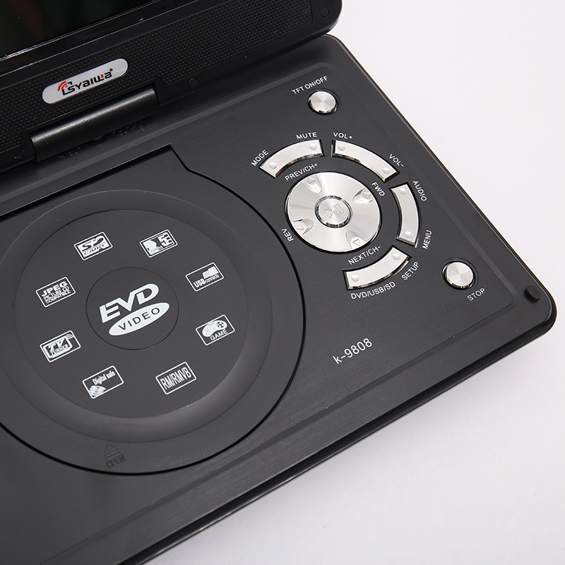 Factory foreign trade hot sale 11.8 portable DVD small TV game HD integrated player