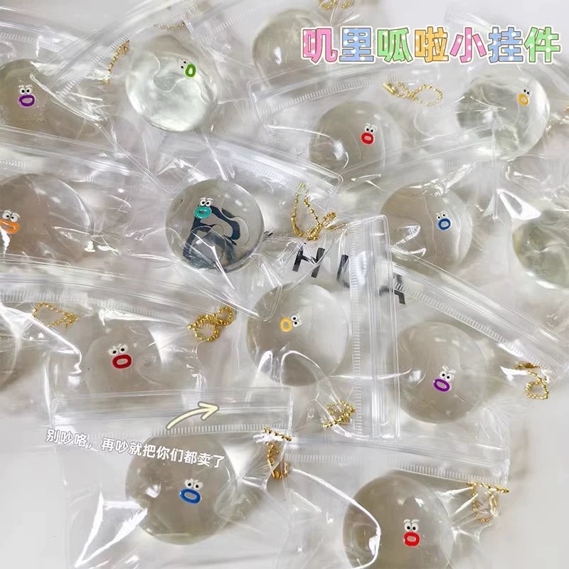 Handmade Trendy Transparent Expression Small Nose Squeeze Toy for Children Stress Relief Mini High-Value Squishy