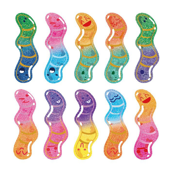 Закладка в виде радужного желе червяка для детей, подарок для чтения, обратно в школу, открытка на Рождество, выпускной, день рождения