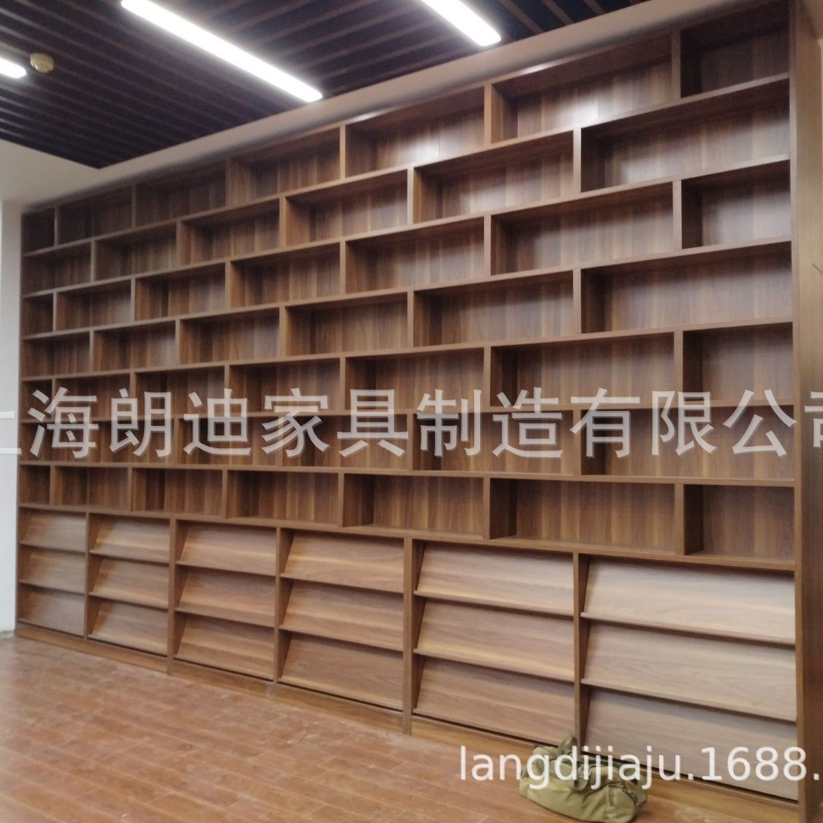 Library Double-Sided Book Wall Bookshelf Reading Table Laboratory Console Office Partition Cabinet File Information Cabinet