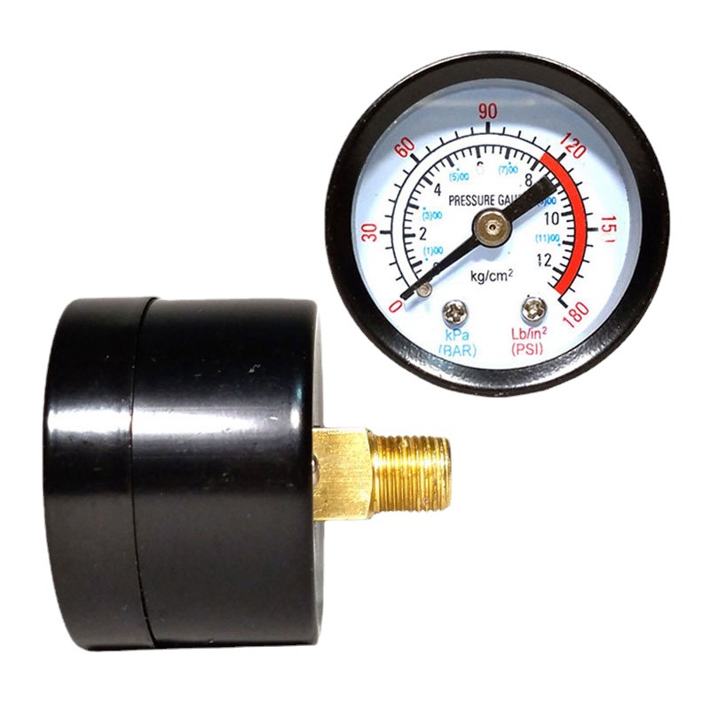 Small air compressor instrumentation pressure regulating valve oil-water filter accessories iron shell 40 50 pressure gauge