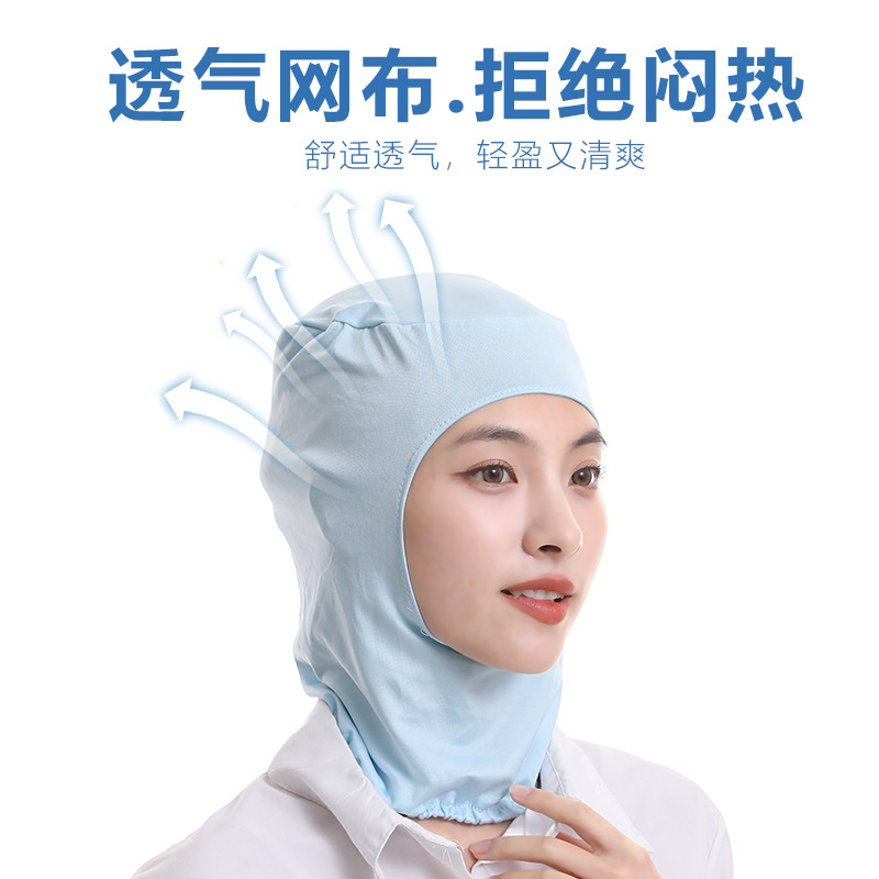 Ice Silk Pullover Hat Workshop Work Hat Women's Refreshing Breathable Men's Factory Mesh Hat Dust-Proof Hat Dust-Free Food Hat