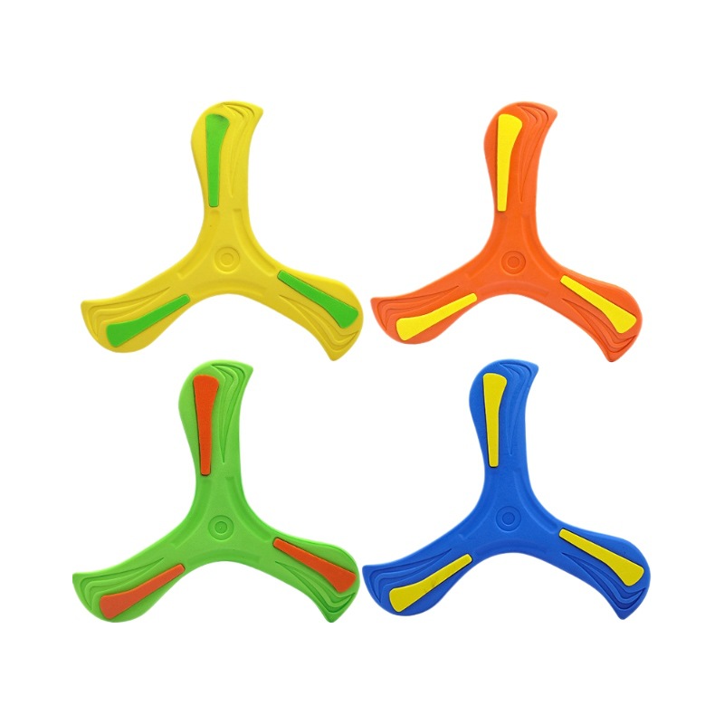 Cross-Border Eva Children's Hand-Thrown Three-Blade Boomerang Boys' Outdoor Parent-Child Interactive Toy Triangle Marker Gift Wholesale