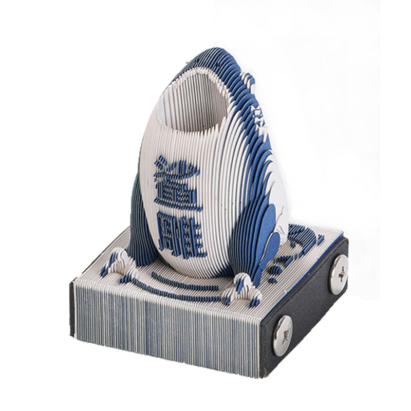 3D Paper Sculpture Shark Sculpture Stereo Note Pad Artwork Desk Calendar High-Looking Cute Sticky Notes Can Be Torn by Hand Without Stickiness