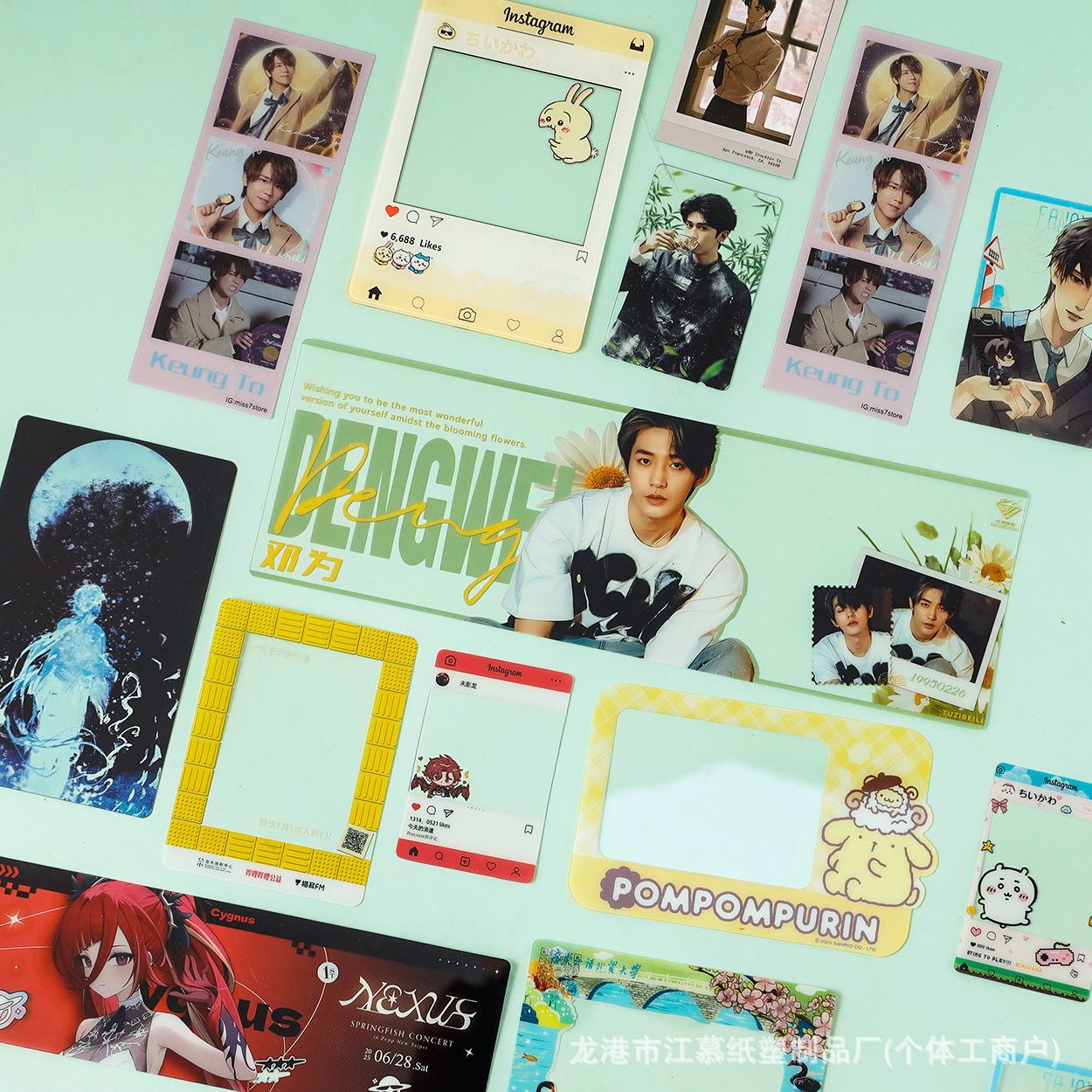 Star Transparent Card Customization Cartoon Anime Small Card Pvc Transparent Card 2026 Calendar Transparent Hand Banner Kuromi Card Bookmark