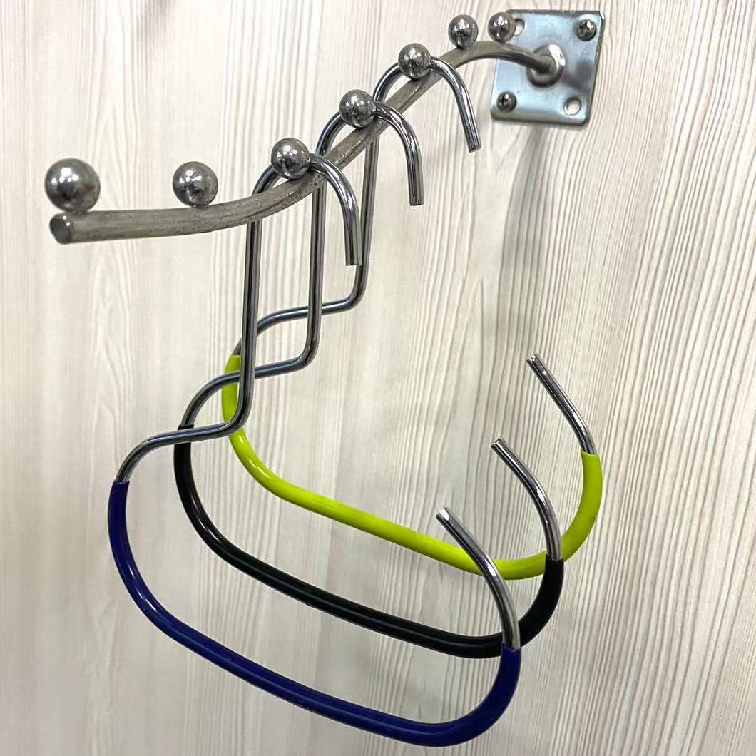 Cross-Border Plastic Dipped Non-Slip Silk Scarf Rack Multi-Functional Cap Hanger Seamless Tie Storage Rack Ring Coat Rack