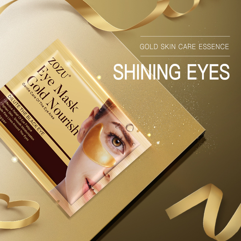 All English Eye Mask ZOZU Gold Seaweed Eye Mask Fades Eye Pattern Eye Bag Improvement Cross-border