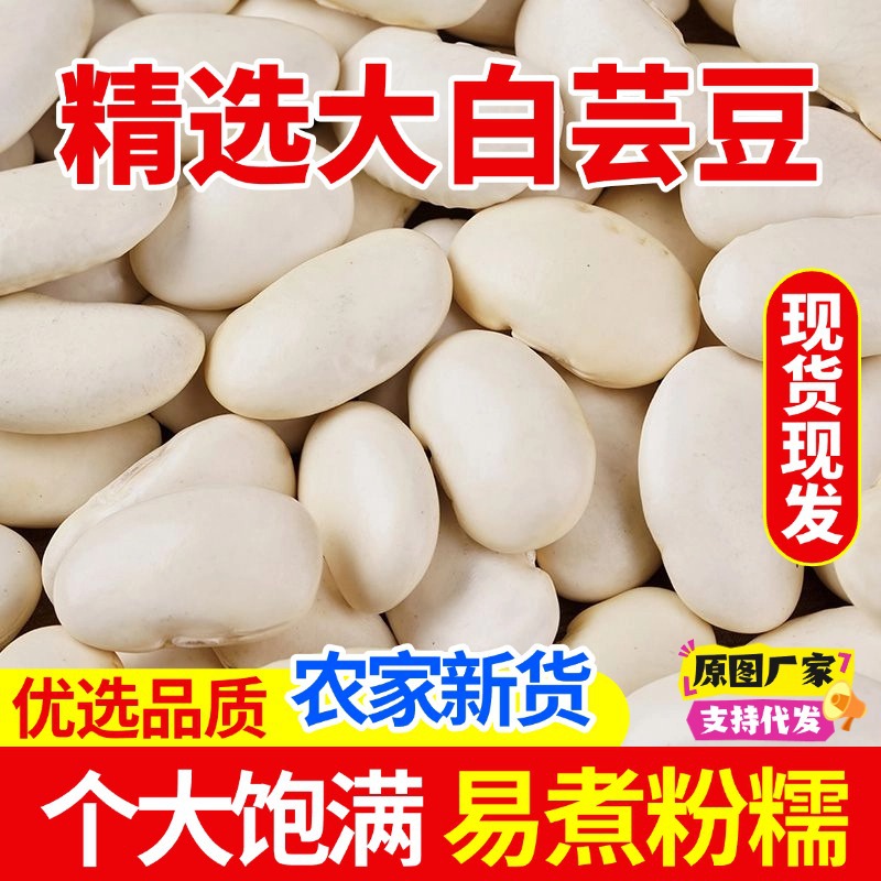 Сушеные белые фасоли, свежие плоские фасоли, фасоль, соевые бобы, белые бобы, снежные бобы, грубые зерна с фермы