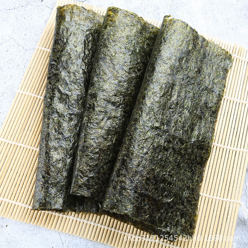 50 pieces of sushi seaweed wholesale semi-cut seaweed rice for rice balls barbecue seaweed large piece seaweed factory wholesale