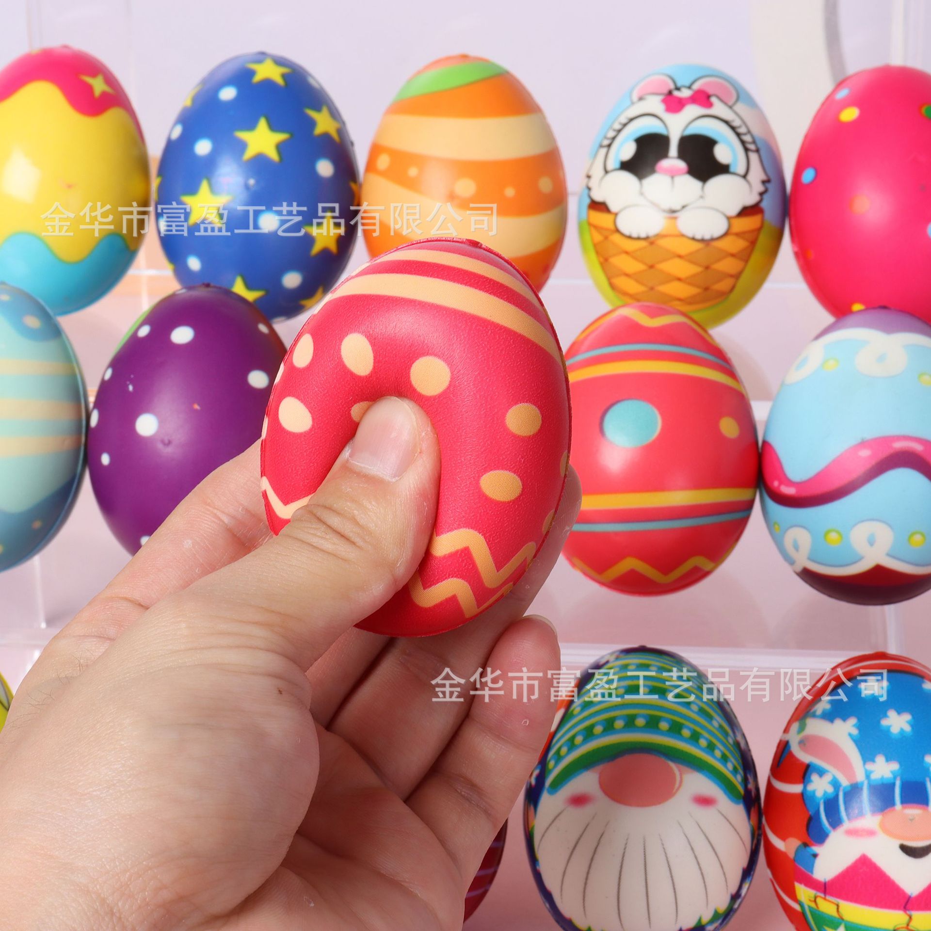 Factory direct supply Easter eggs painted eggs kneading music children decompression vent pu slow rebound small toys wholesale