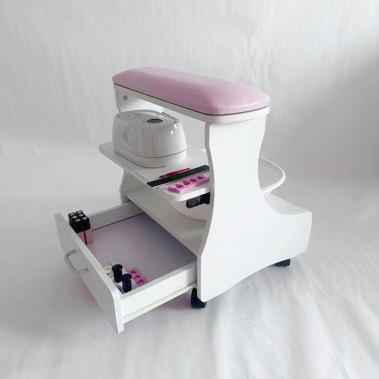 Foreign Trade Manicure Stool Can Hold Manicure Equipment, Manicure Foot Rest, Foot Massage Center, Beauty Salon Foot Stool, Pedicure Stool, Removable