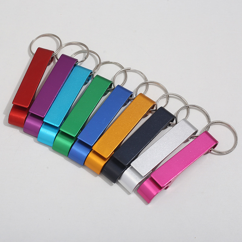 Beer Beverage Bottle Opener Keychain Portable Can Opener Aluminum Alloy Bottle Opener Advertising Wine Opener