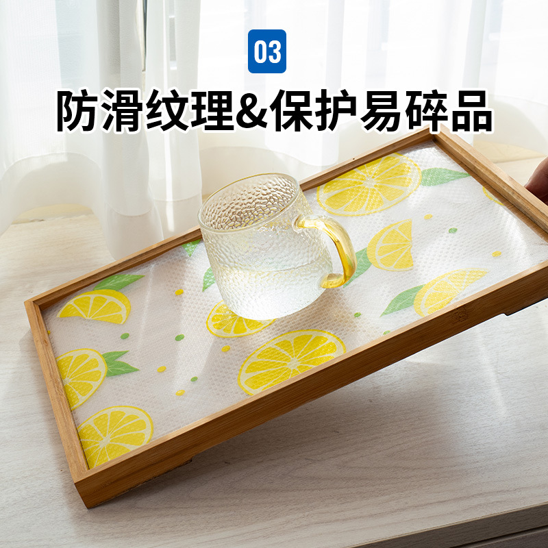 Food Grade Printed PEVA Drawer Mat Kitchen Waterproof Oil-proof Mat Shelf Pad Cabinet Wardrobe Shoe Cabinet Refrigerator Mat