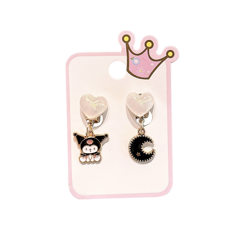 Children's Ear Clip Internet Popular New Cartoon Ear Drop Princess Jewelry Pain-proof Fake Earrings Girls' Ear Stud Jewelry