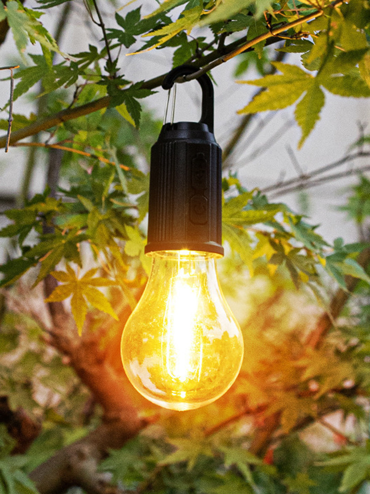 Solar Camping Light Outdoor Long-Lasting Camping Special Lighting Tungsten Lamp Portable Charging Atmosphere Tent Light