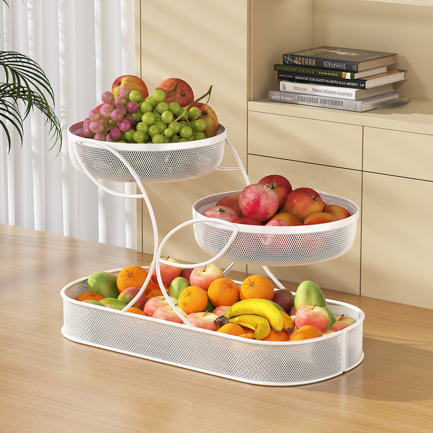 Fruit Plate New Style Home Living Room Coffee Table Classy Exquisite High-Value Multi-Layer Fruit Basket Dried Fruit Box Snack Display Plate