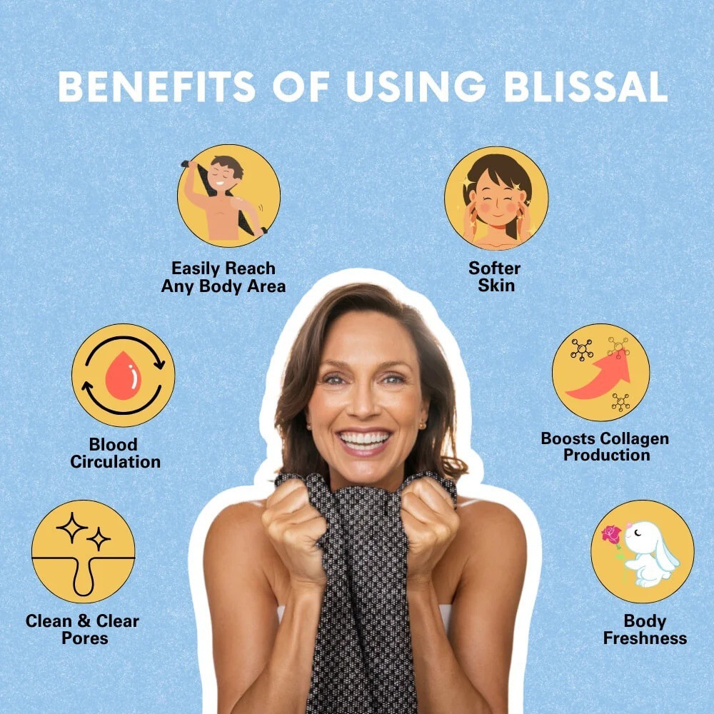 Exfoliating Antibacterial Shower Towel Gentle Exfoliating