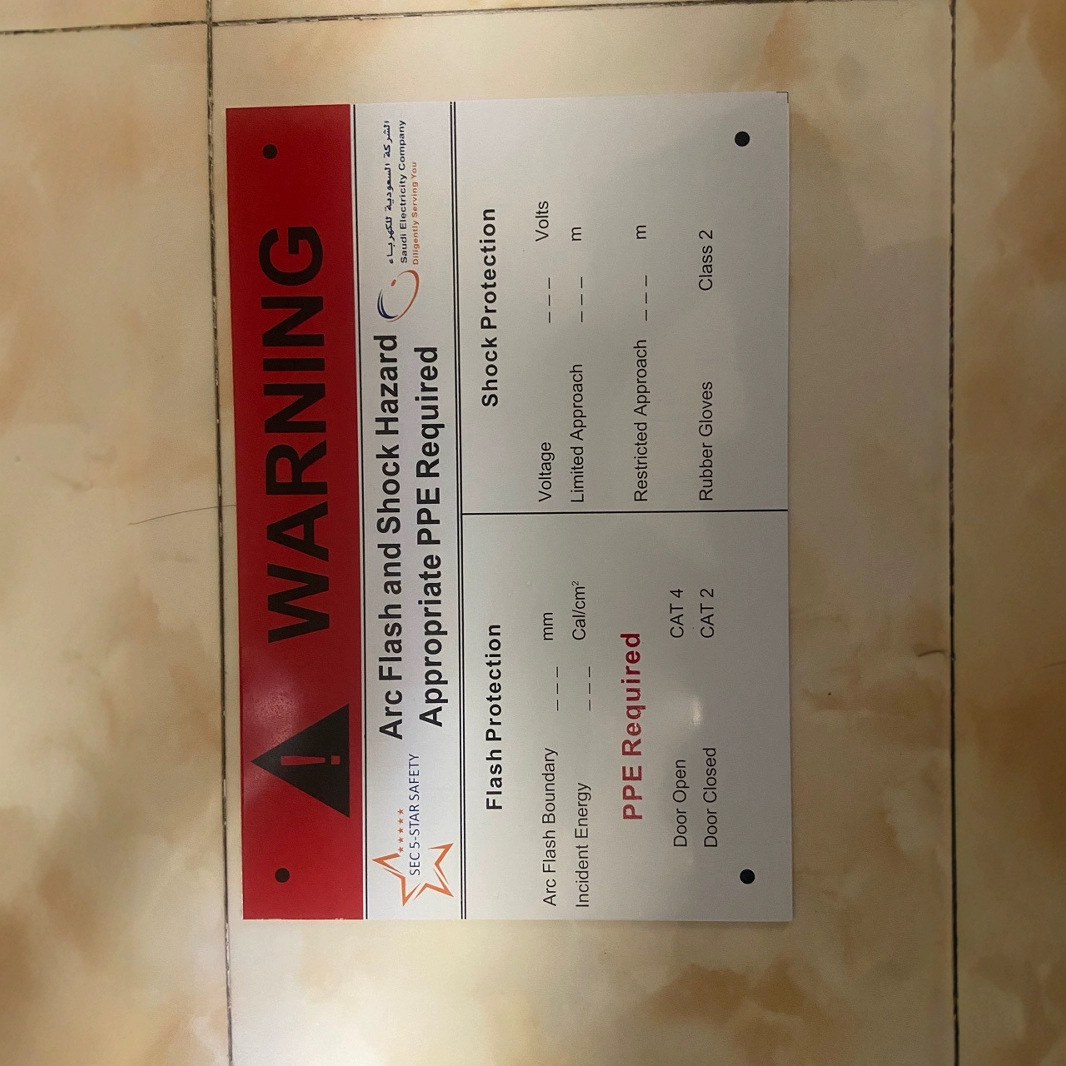 Bedi Imported from the United States Arc Flash Label 102307 High Wear-Resistant Standard Professional Sticker Electrical Equipment Sticker