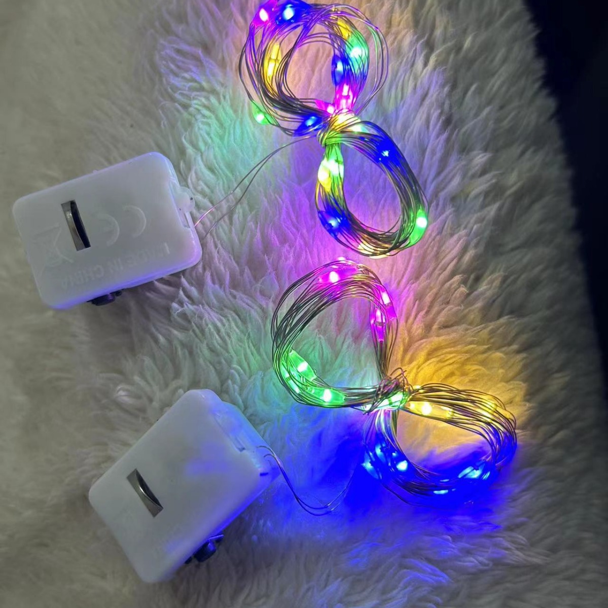 Led Snap-On Wave Ball Special Light String Flashing Lights Copper Wire Starry Sky Ball Flower Gift Box Holiday Decoration Outdoor