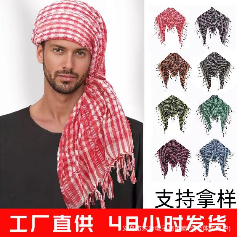 Тонкий полиэстеровый арабский платок, стиль для улицы, этнический головной платок, ветрозащитный и пескозащитный