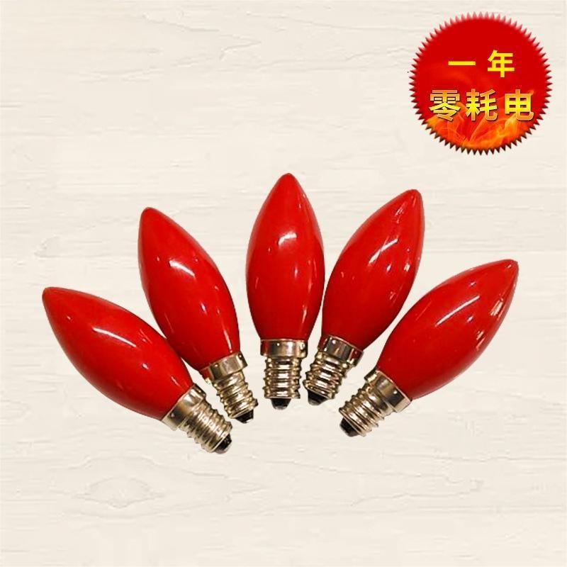 Lailida E12 E14 Candle Bulb Led Red Bulb for God Lamp Lotus Lamp God of Wealth Buddha Lamp