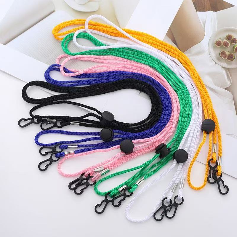 Adult Solid Color Ski Glove Anti-Loss Strap Adjustable Convenient Children's Neck Strap Glove Rope