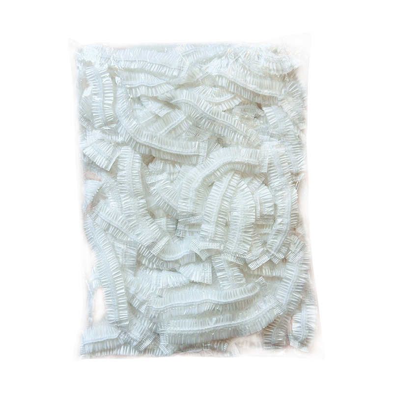 Disposable shower cap head cover elastic strip shape plastic pe thickened hotel hair bath factory wholesale