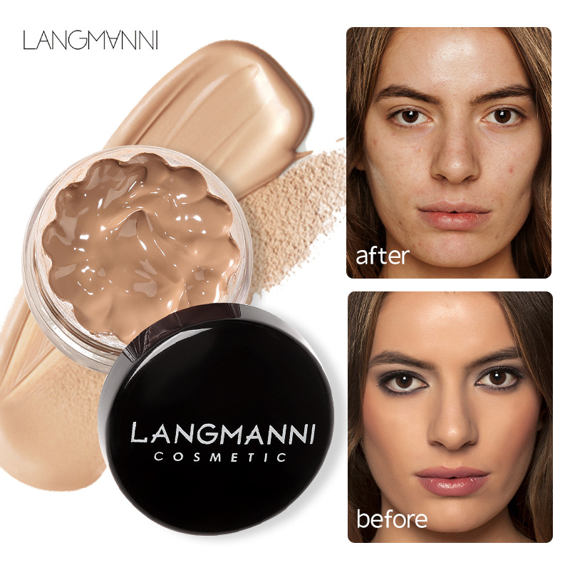 Langmanni Concealer Concealer Repair Moisturizing Brightening Skin Long-Lasting Non-Removing Makeup Liquid Foundation Cross-Border