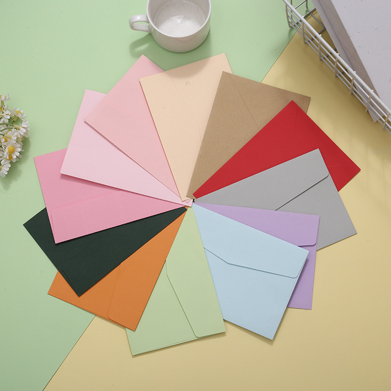European Envelope Custom Printing Can Be Printed with logo Classy Envelope Colorful Pure Colorful Small Fresh Set Retro Envelope