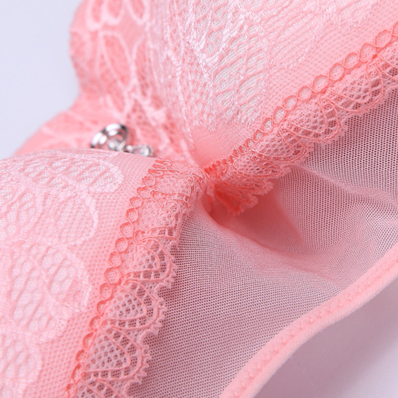 2103267 plus size Thin Cup Anti-running Five-breasted Women's Bra Sexy Mesh Gathering Underwear Factory