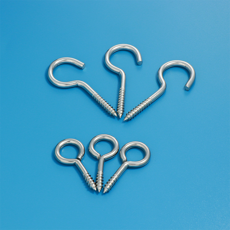 Factory spot 6.0*32*82 stainless steel self-tapping sheep eye ring hardware accessories ring lamp hook sheep eye hook screw