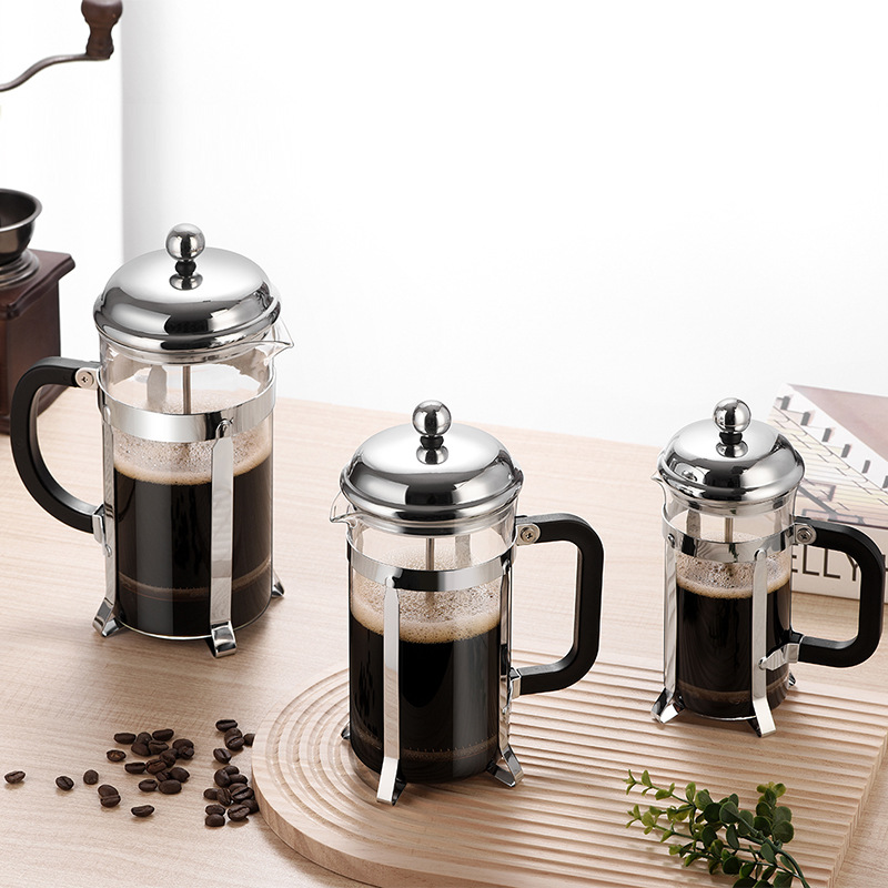 Glass Presser Household Manual Milk Foamer Milk Presser Tea Maker Hand Coffee French Filter Presser