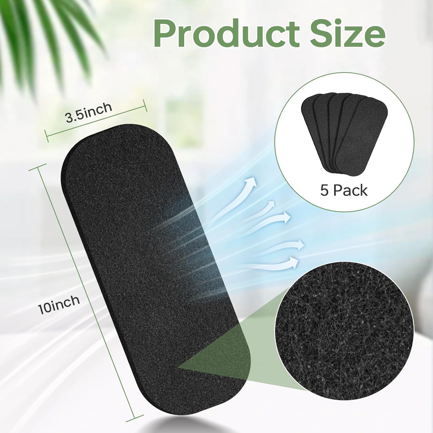 Wholesale Ceiling Fan Activated Carbon Fiber Filter Cotton Air Conditioner Wind Deflector Fan Blade Adsorption Dust-Proof Sponge Purifier