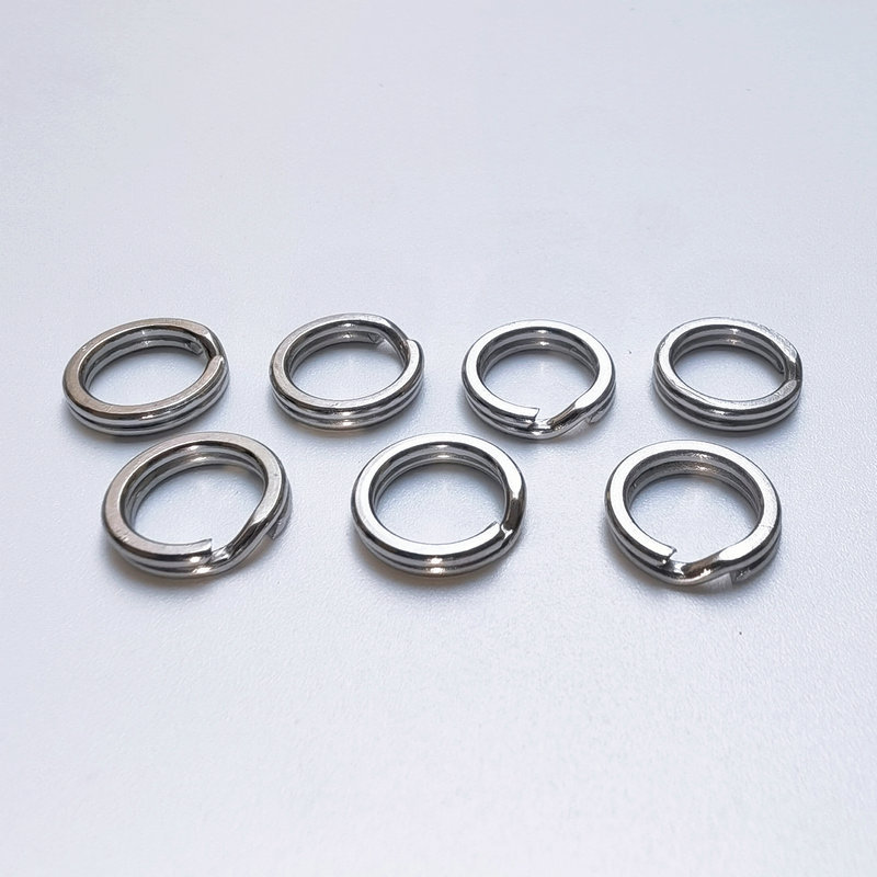 in stock stainless steel Luya double ring connection ring flattening fake bait flattening double ring connector wholesale
