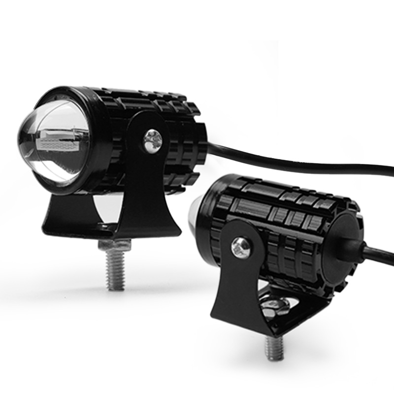 Motorcycle Headlight Manufacturers Supply Waterproof Small Steel Cannon Electric Vehicle Headlights Two-Color Spotlights 8-80V