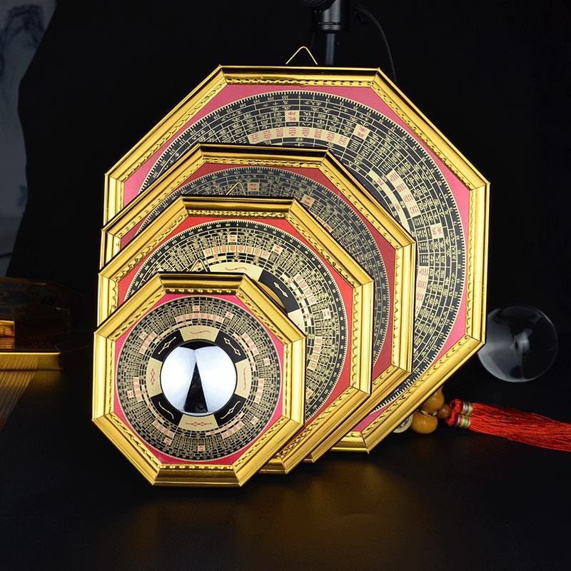 Compass Bagua Mirror Pendant Convex Mirror Concave Mirror Home Door Phnom Penh Glass Mirror Ornaments Crafts Factory Wholesale