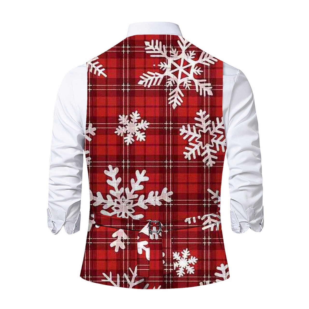 2023 Men's Christmas Random Print Suit Vest European and American Style Party Gentleman Style Slim Fit European and American Trend