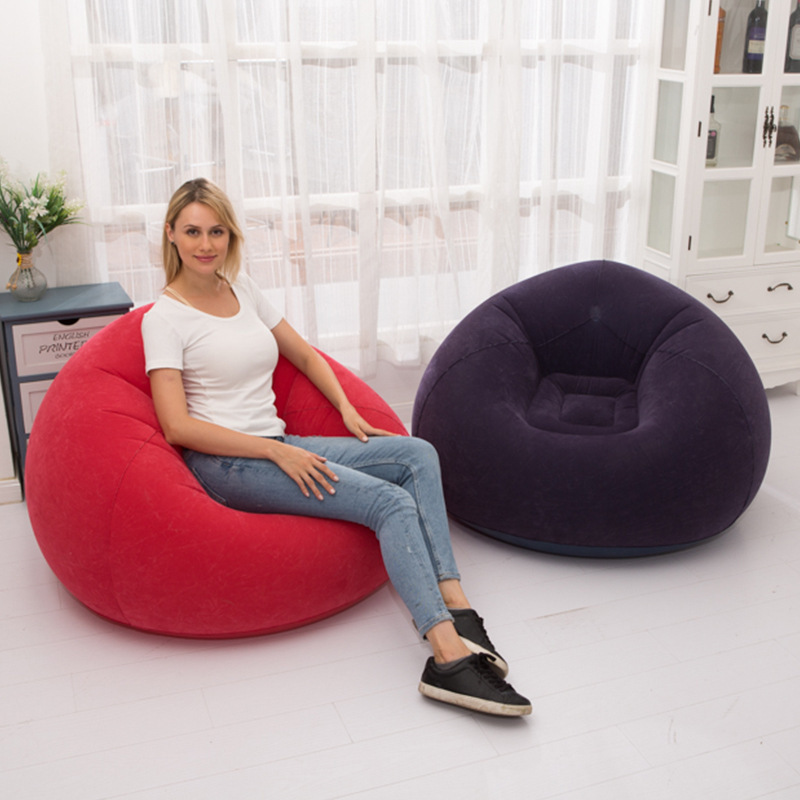 Inflatable Spherical Sofa, Flocked Lazy Sofa Manufacturer, Direct Sales of Inflatable Velvet Sofa Recliner, Inflatable Single Sofa